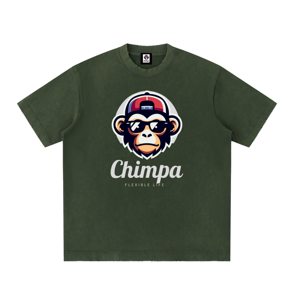 Heavyweight Vintage Washed Frayed T-Shirt