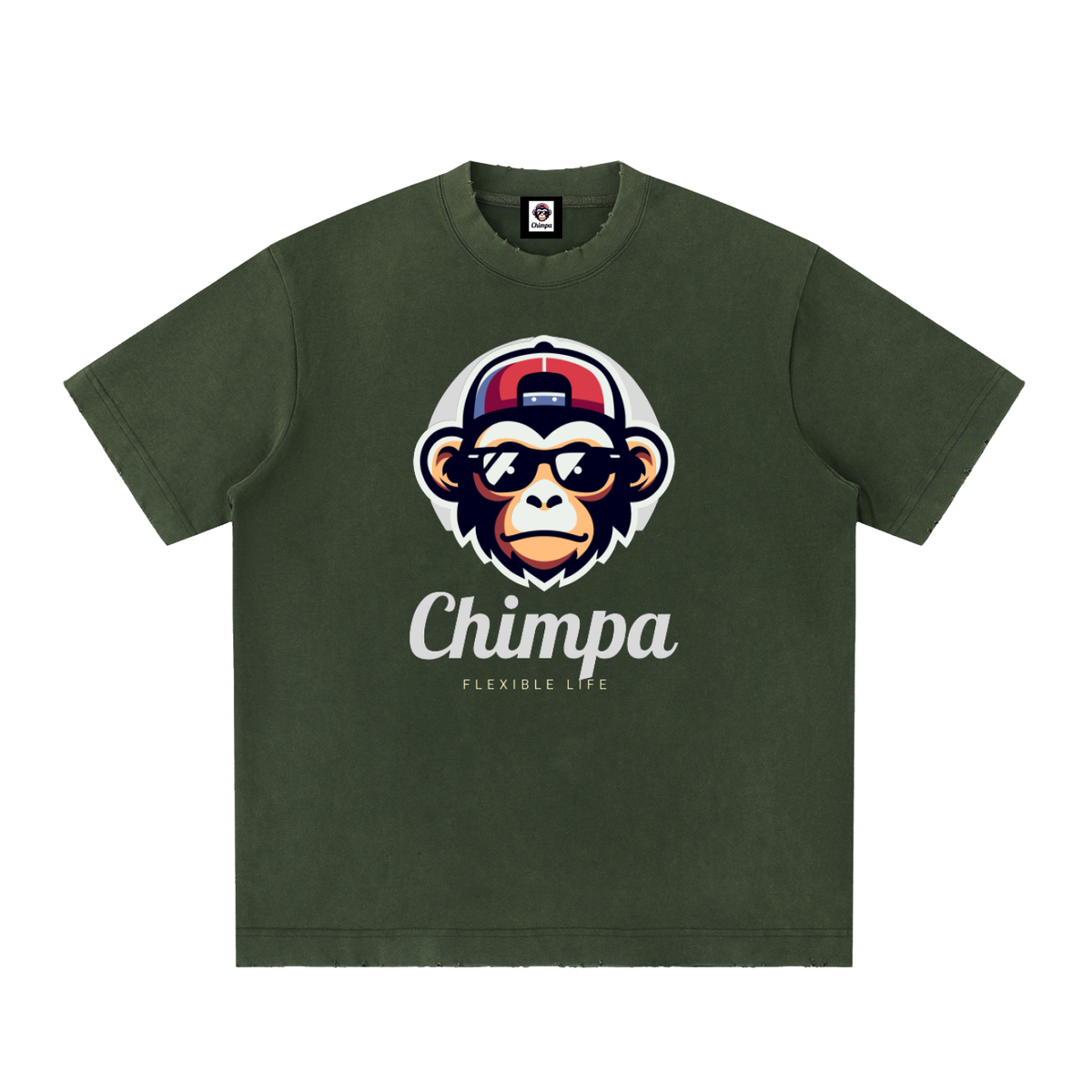 Heavyweight Vintage Washed Frayed T-Shirt