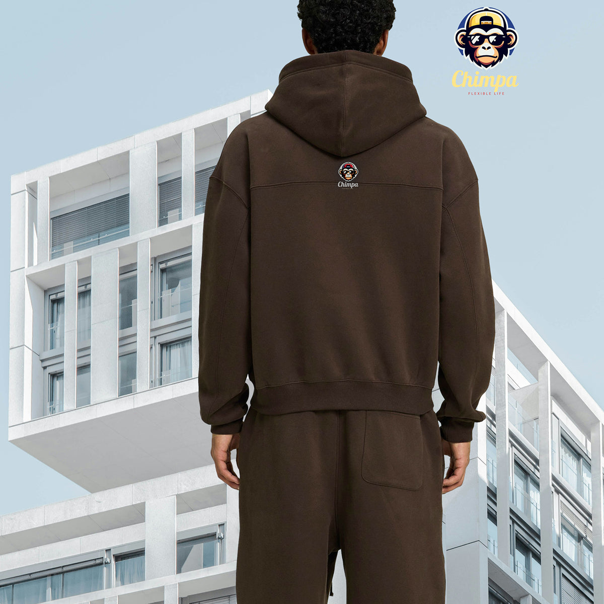 Fleece Zip-Up Boxy Hoodie