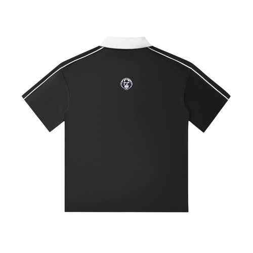 Contrast Collar Short-Sleeve Polo Shirt