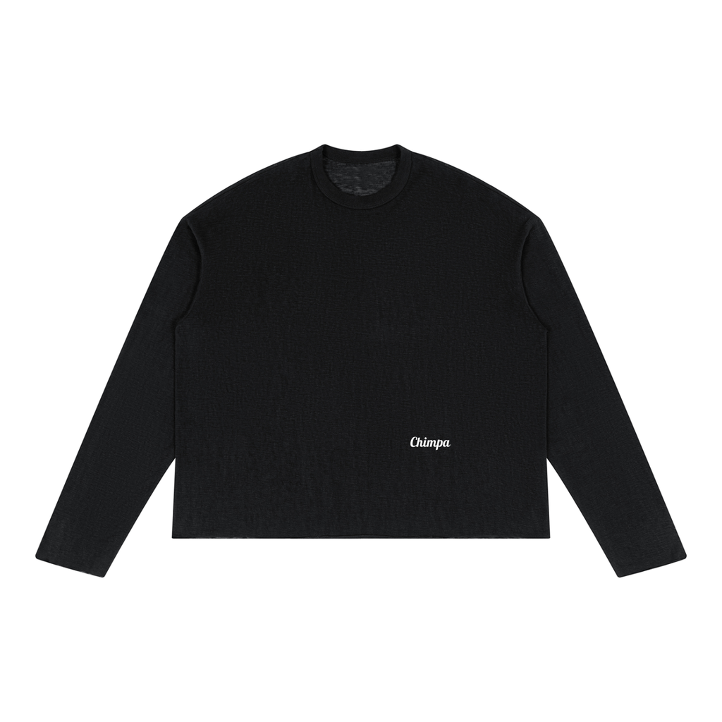 Unisex Raw Edge Long Sleeve T-Shirt