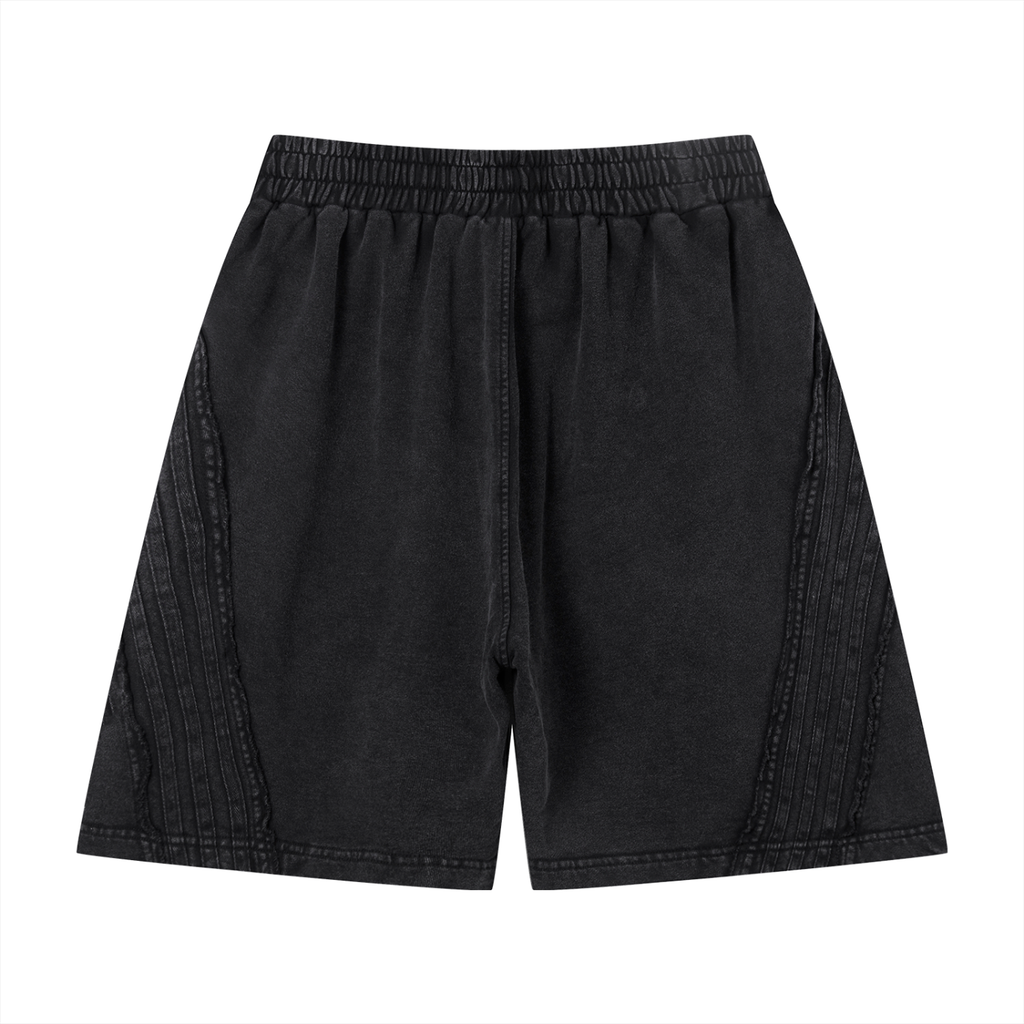 Unisex Vintage Wash Raw Edge Shorts