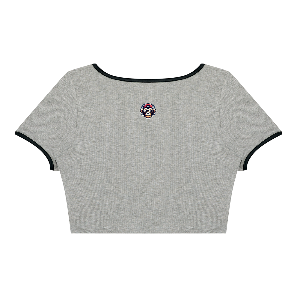 Women's Color Block Crop T-Shirt