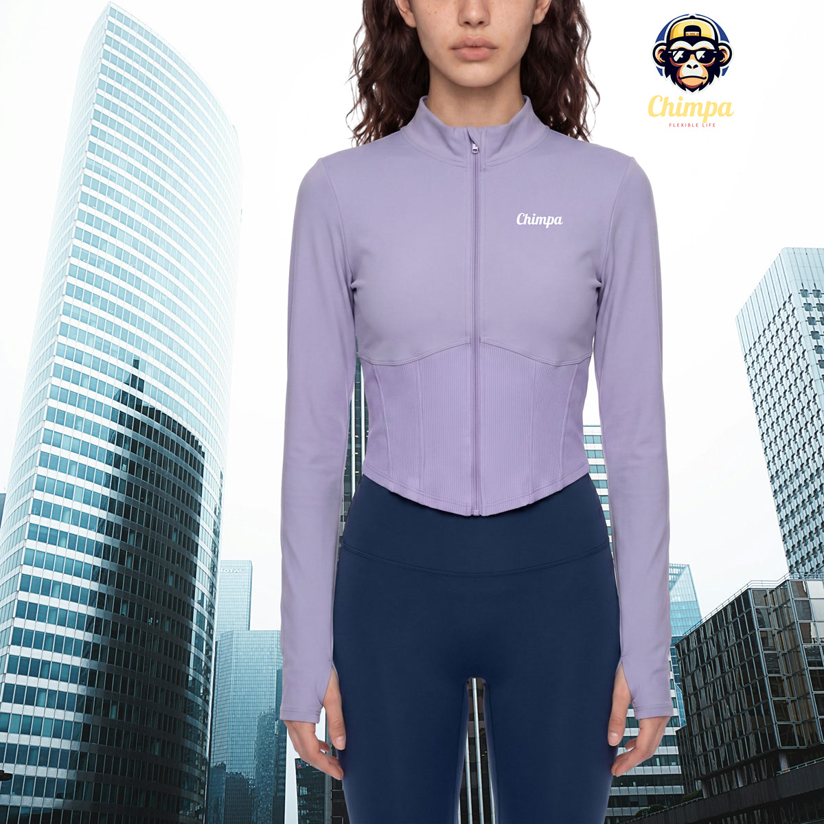 Women's Slim Fit Full-Zip Yoga Jacket