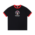 Contrast Edge Ribbed Crewneck T-Shirt