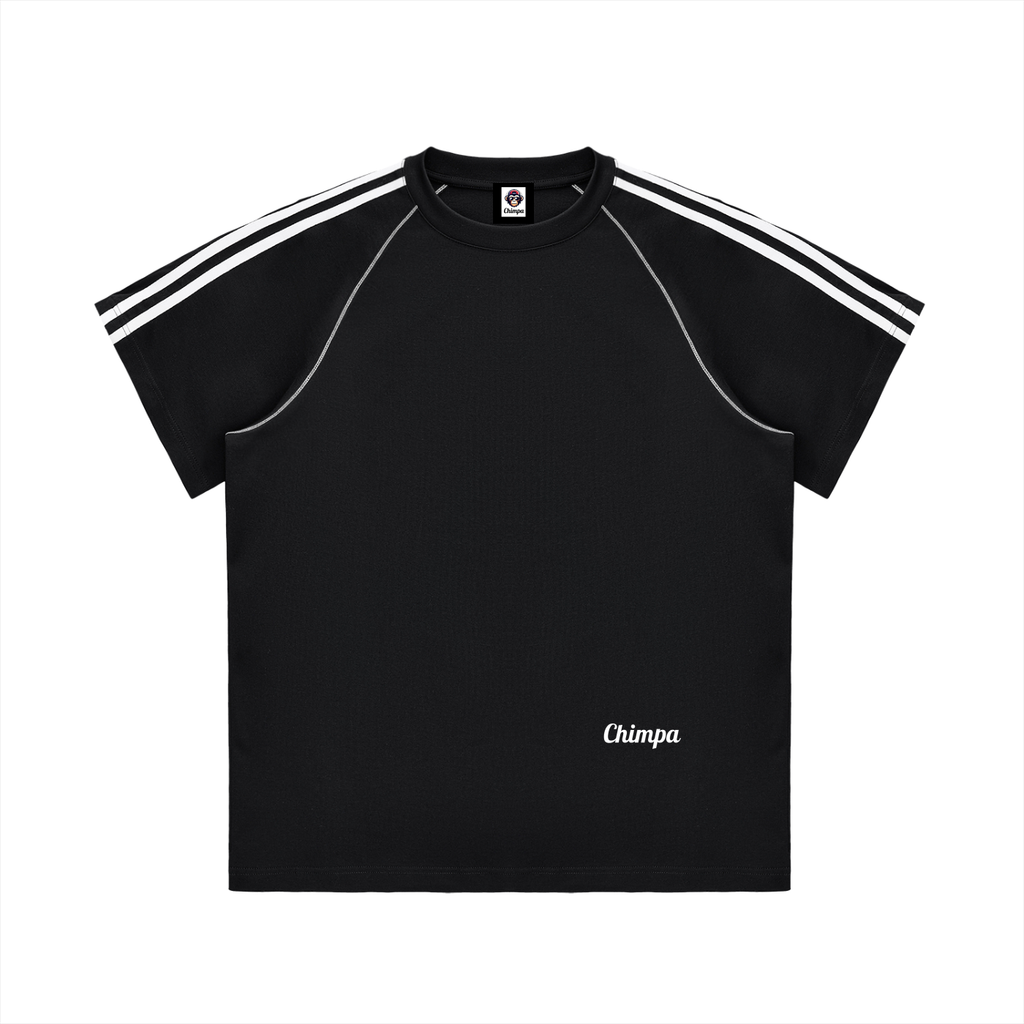 Striped Contrast Stitch T-Shirt