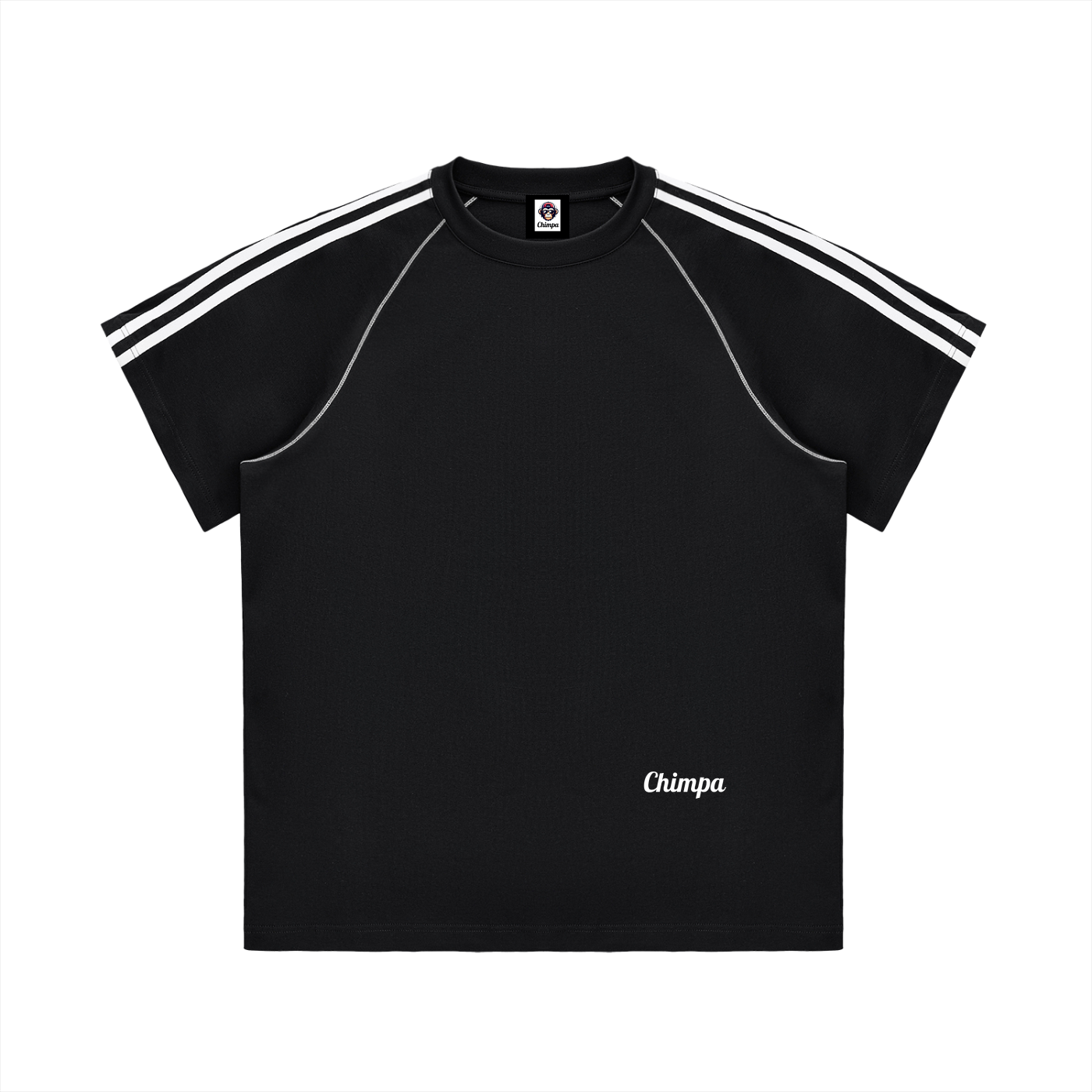 Striped Contrast Stitch T-Shirt