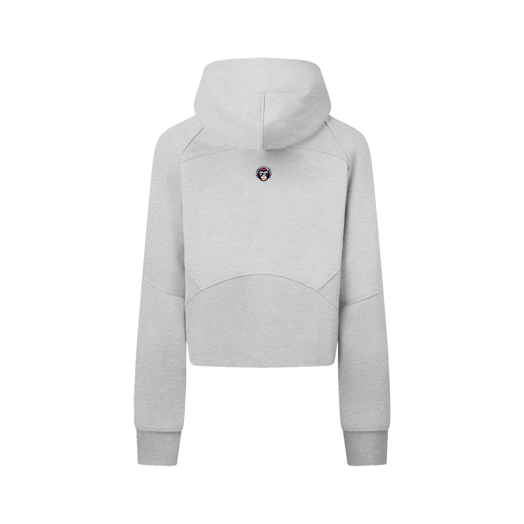 Cropped Zip-Through Hoodie