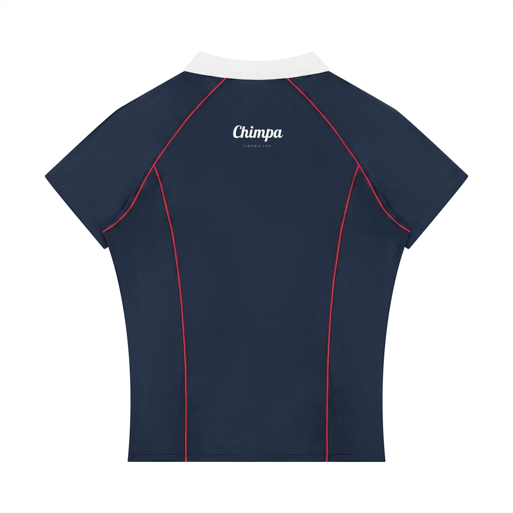 Women’s Slim Fit Quarter-Zip Polo Shirt