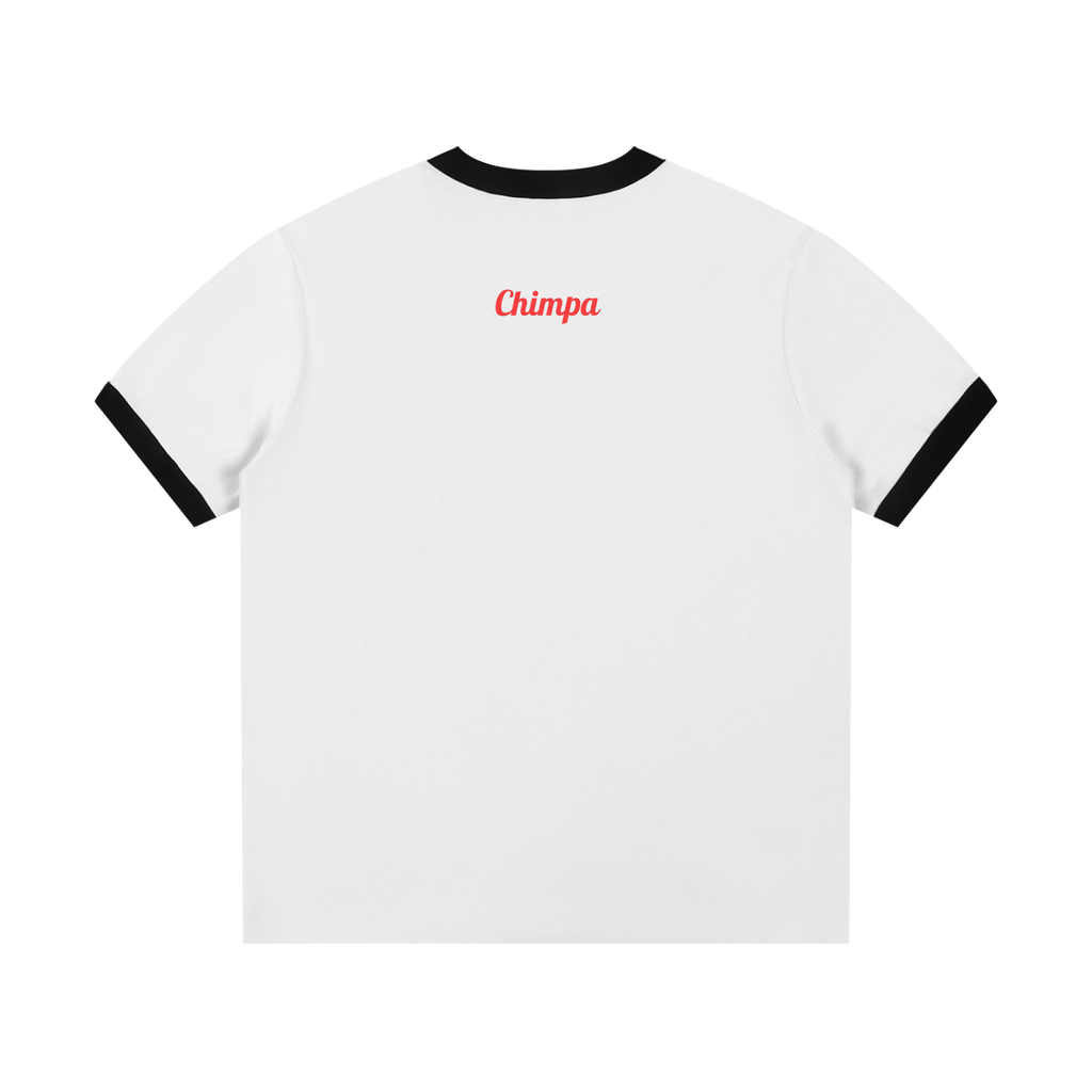Contrast Edge Ribbed Crewneck T-Shirt