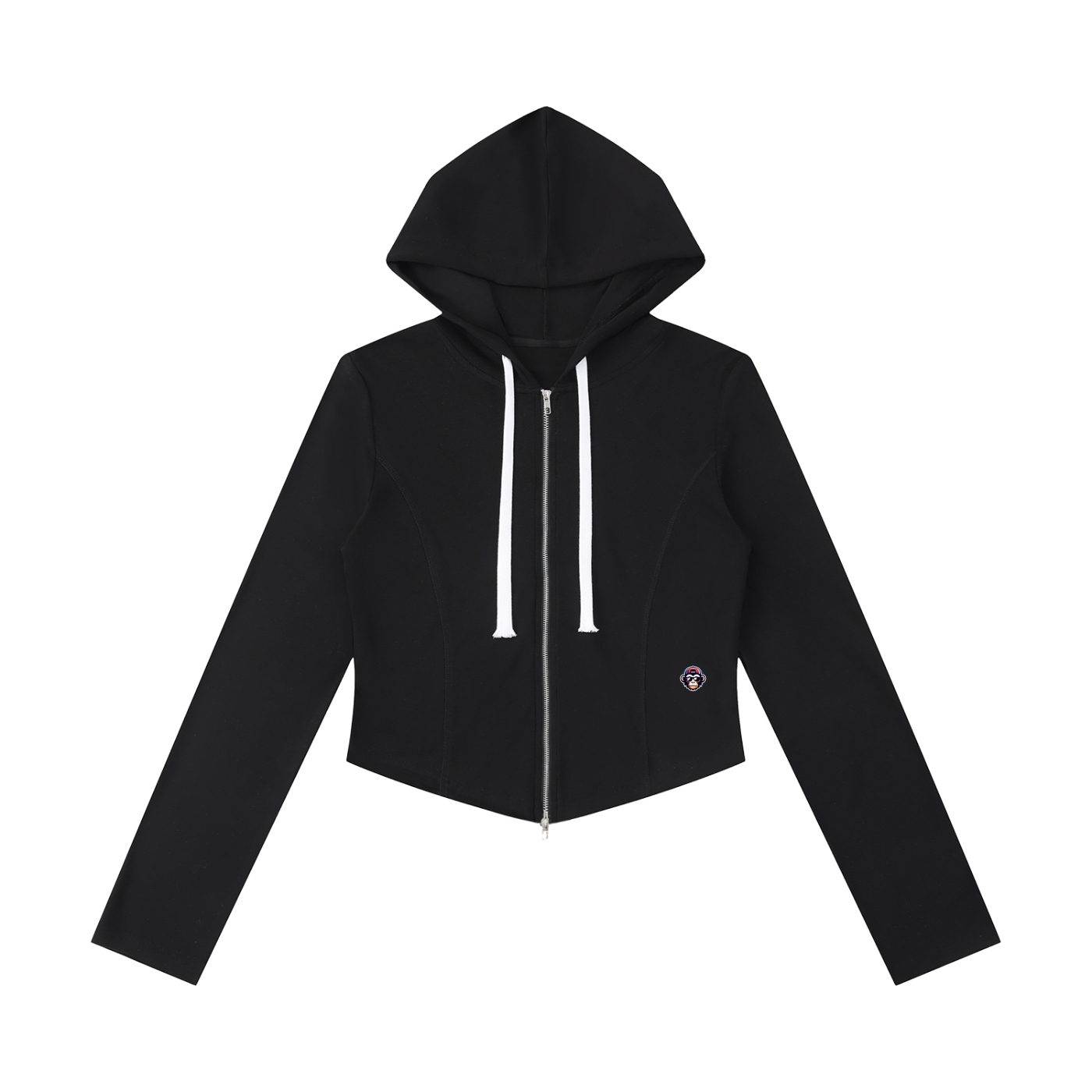 Women's Slim Cropped Full Zip Hoodie
