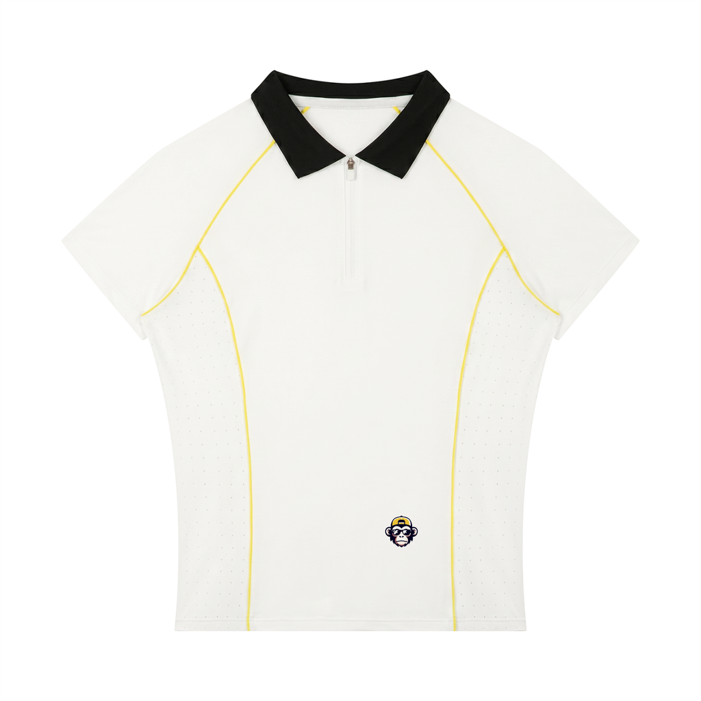 Women’s Slim Fit Quarter-Zip Polo Shirt