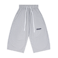 Unisex Plaid Loose Capri Shorts