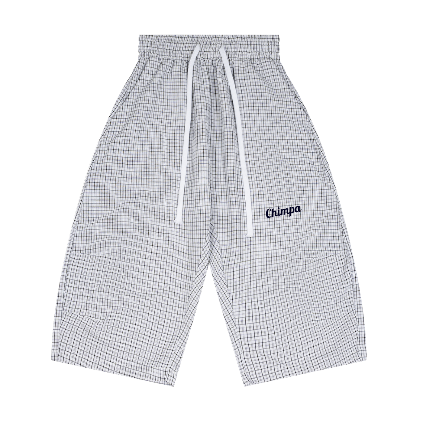 Unisex Plaid Loose Capri Shorts