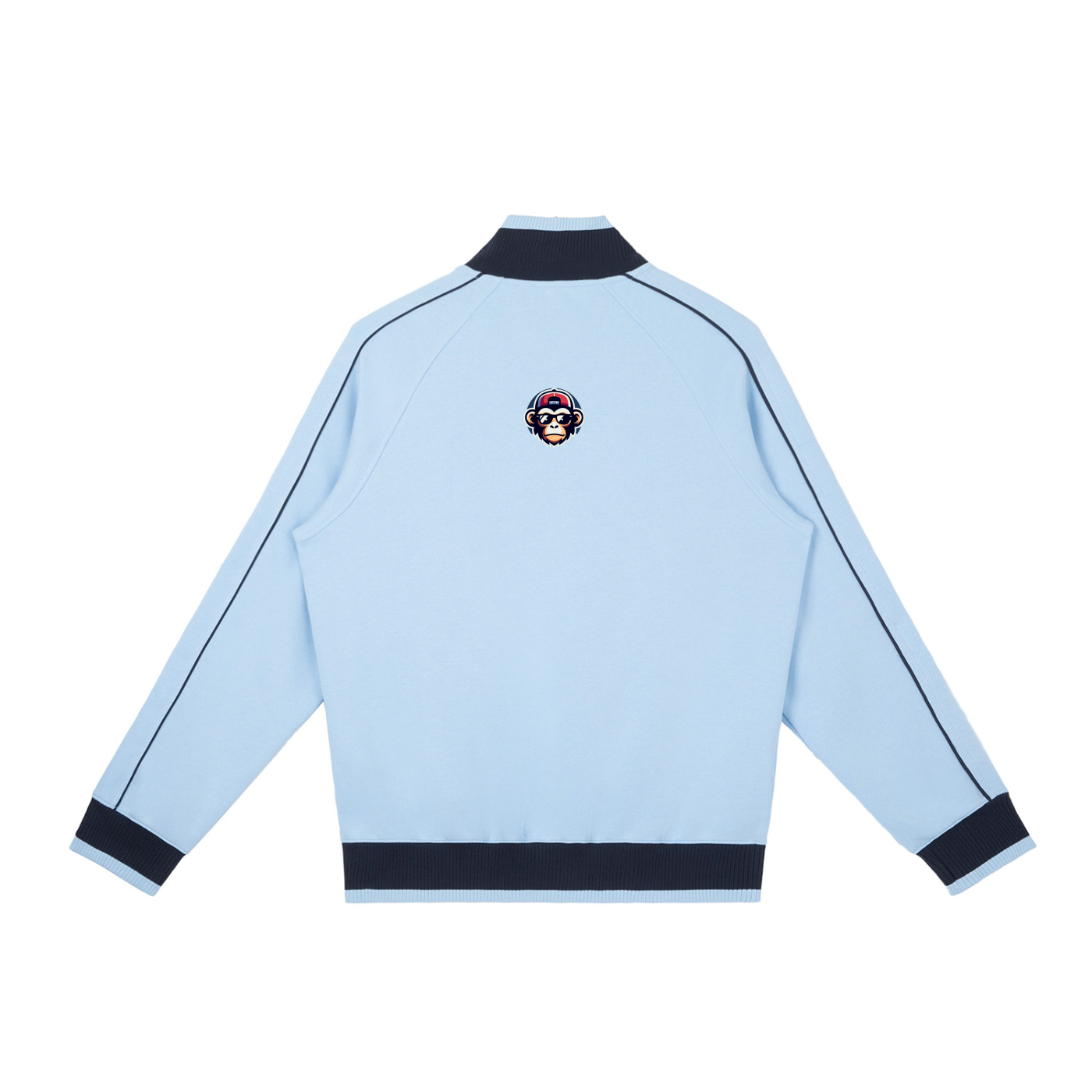 Color Block Raglan Sleeve Zip Track Jacket