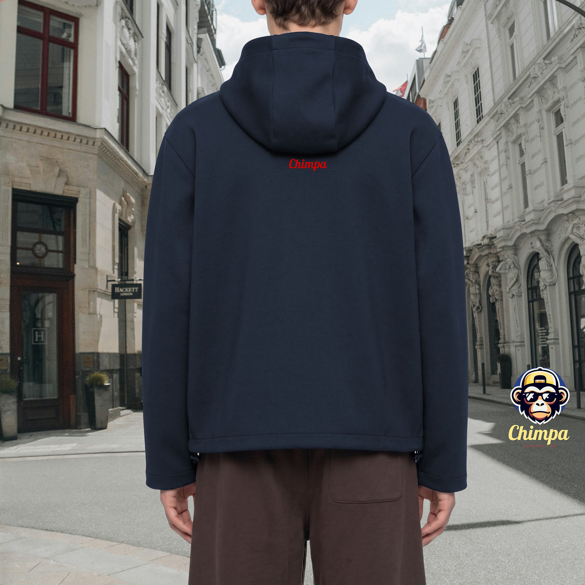 Unisex Paneled Full Zip Hoodie