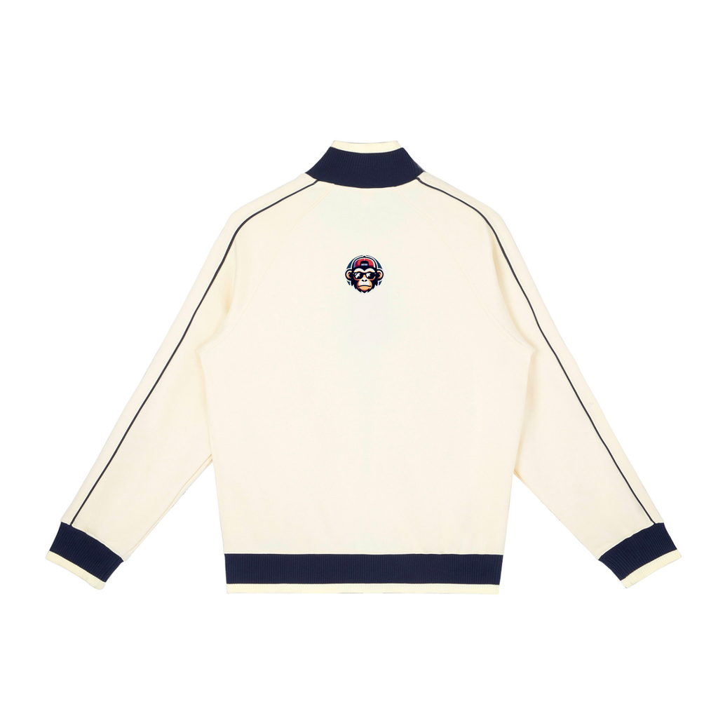 Color Block Raglan Sleeve Zip Track Jacket