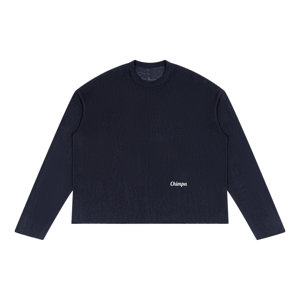Unisex Raw Edge Long Sleeve T-Shirt