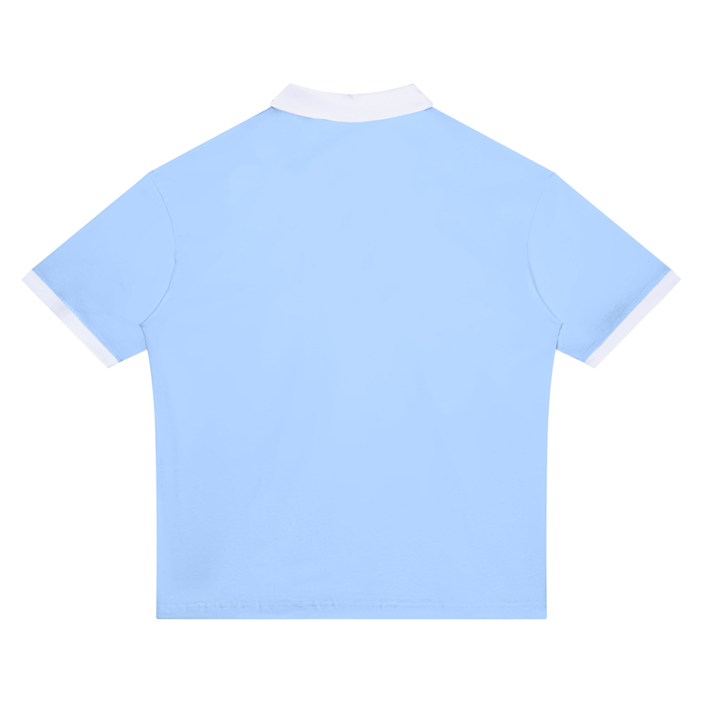 Unisex Color Block Polo Shirt