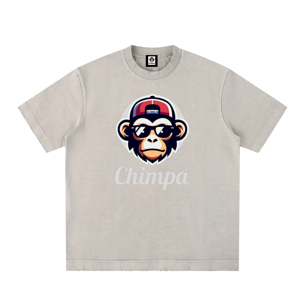 Heavyweight Vintage Washed Frayed T-Shirt