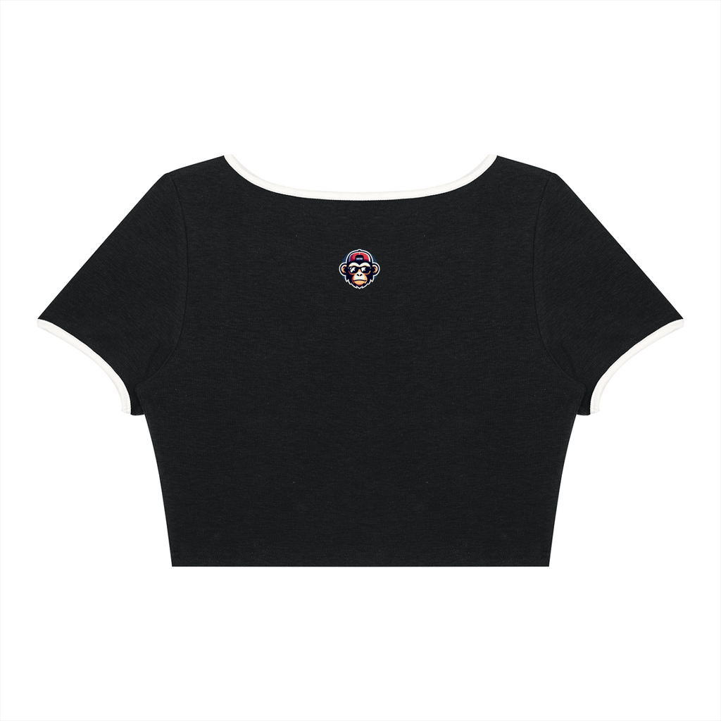Women's Color Block Crop T-Shirt