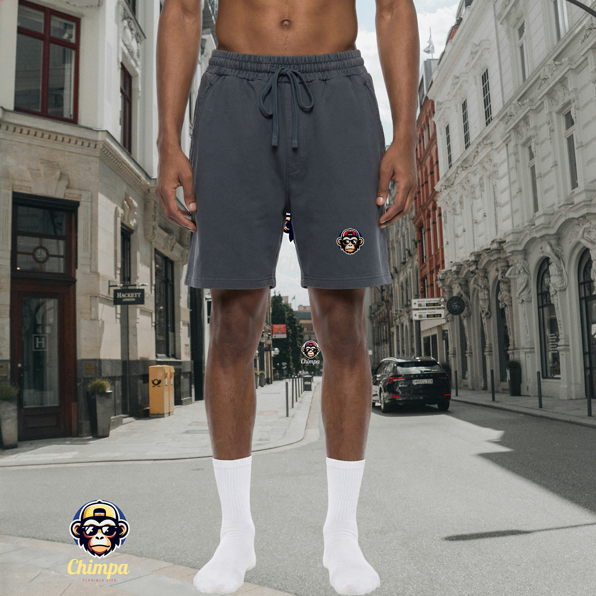 Unisex Vintage Wash Raw Edge Shorts