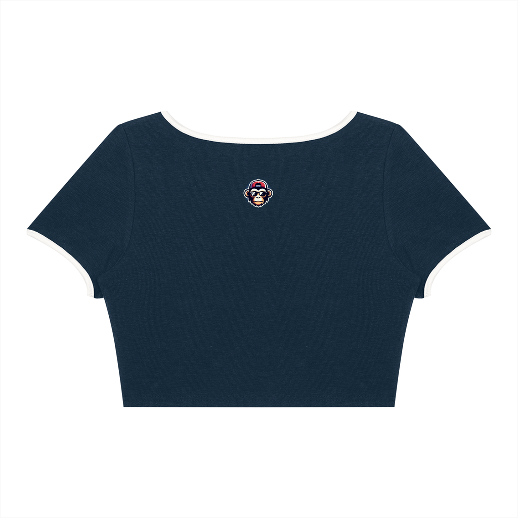 Women's Color Block Crop T-Shirt