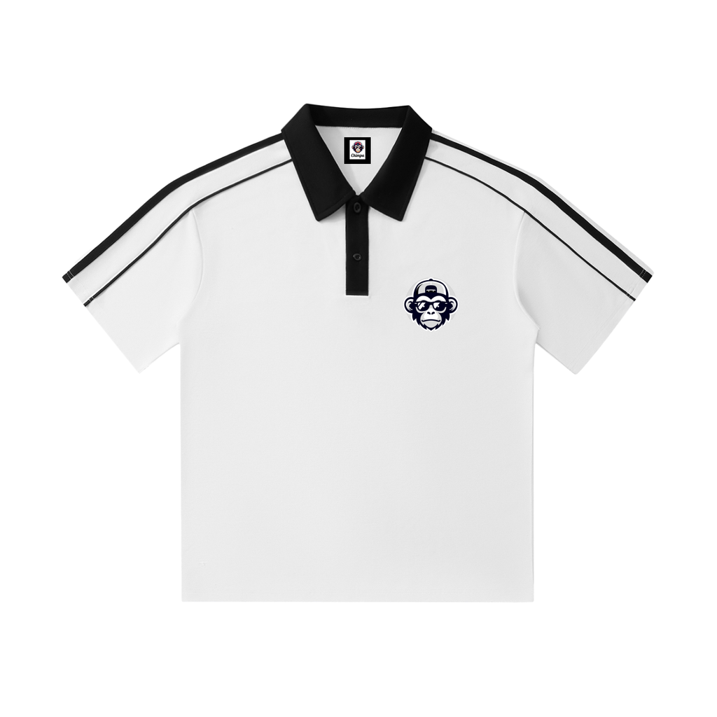 Contrast Collar Short-Sleeve Polo Shirt
