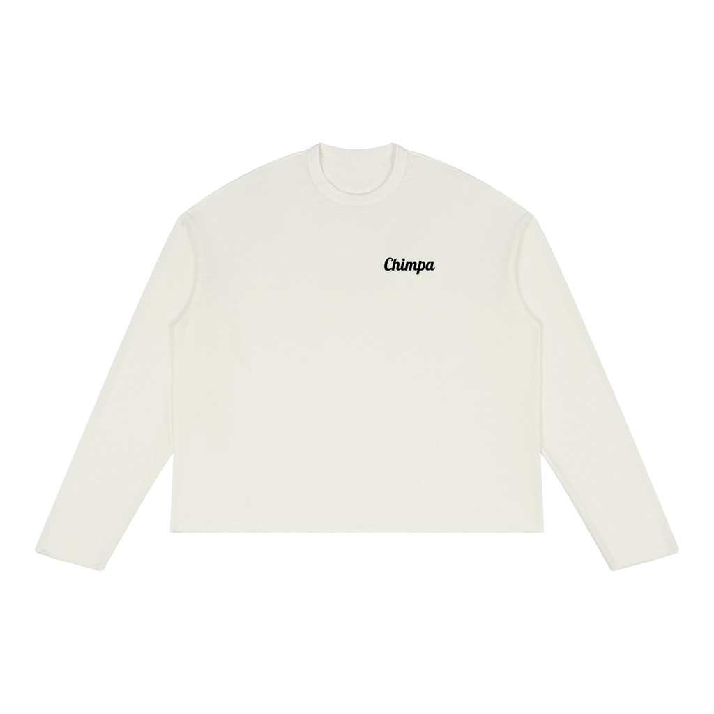 Unisex Raw Edge Long Sleeve T-Shirt