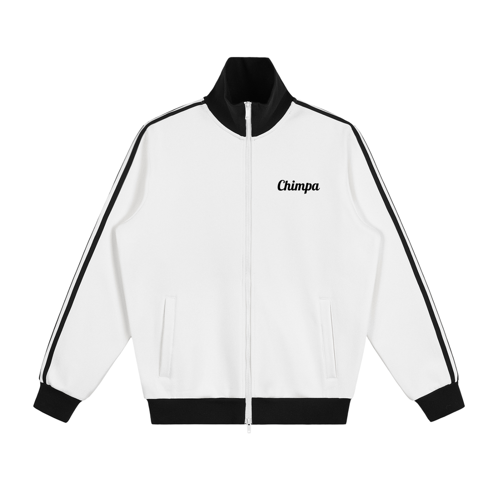 Contrast Side Stripe Fleece Track Jacket