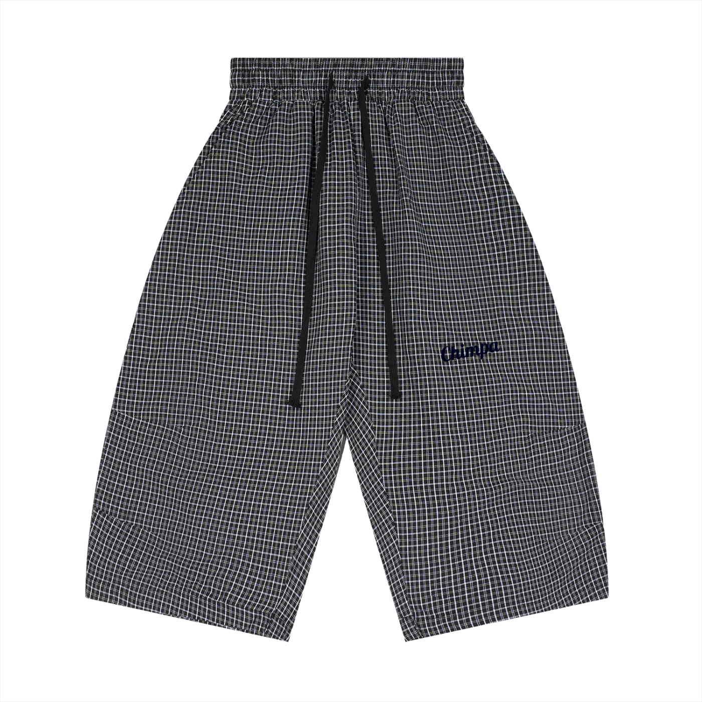 Unisex Plaid Loose Capri Shorts