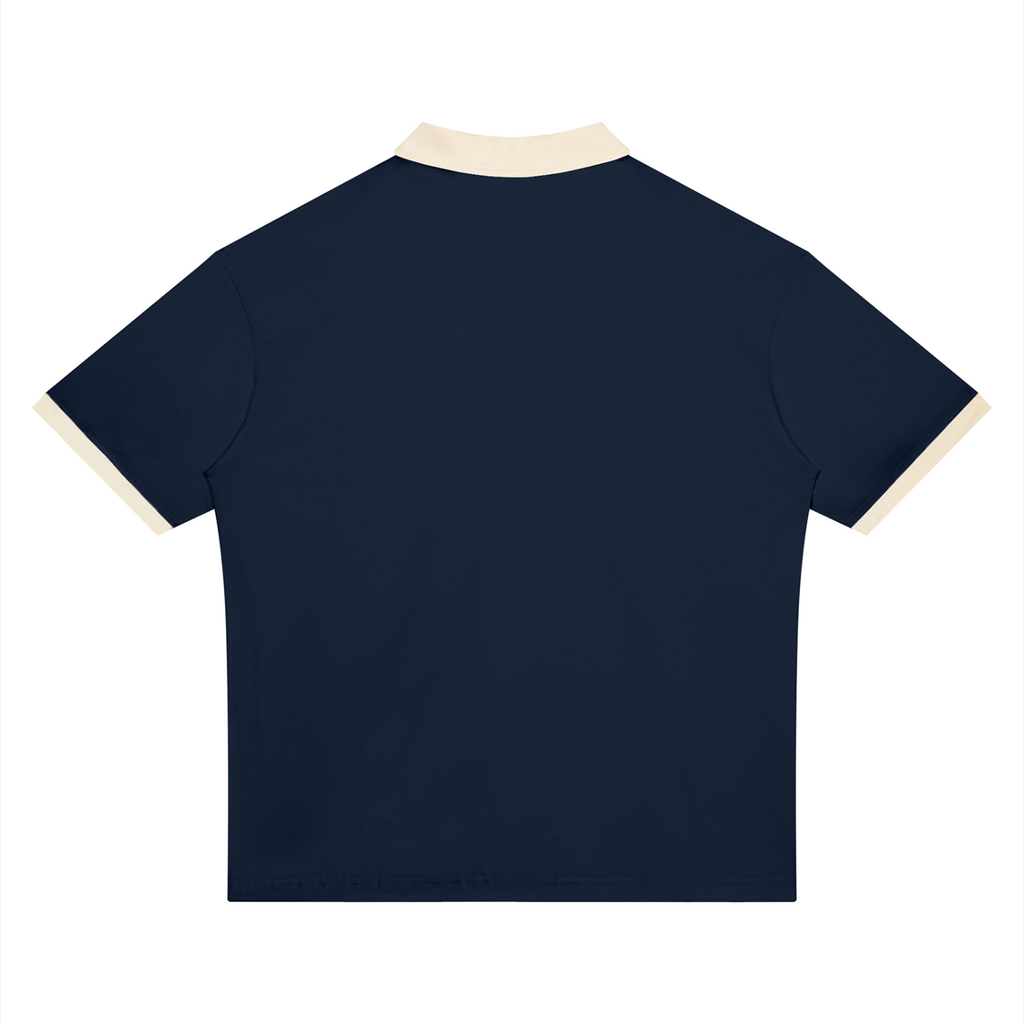Unisex Color Block Polo Shirt
