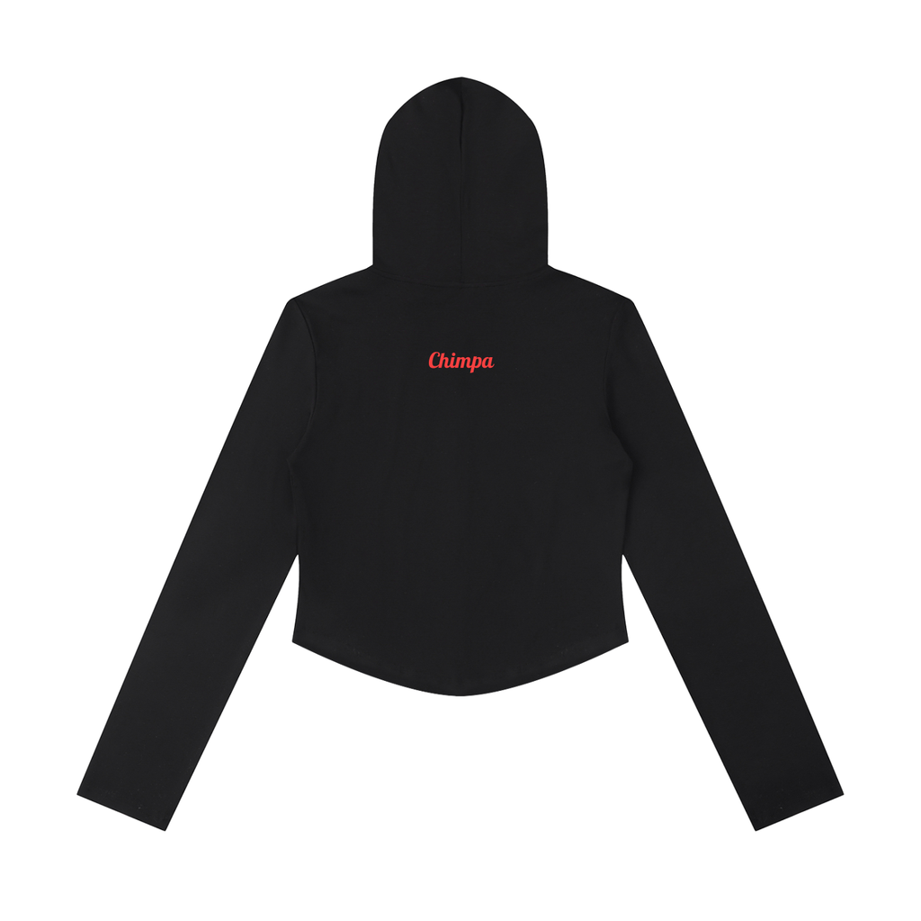 Women's Slim Cropped Full Zip Hoodie
