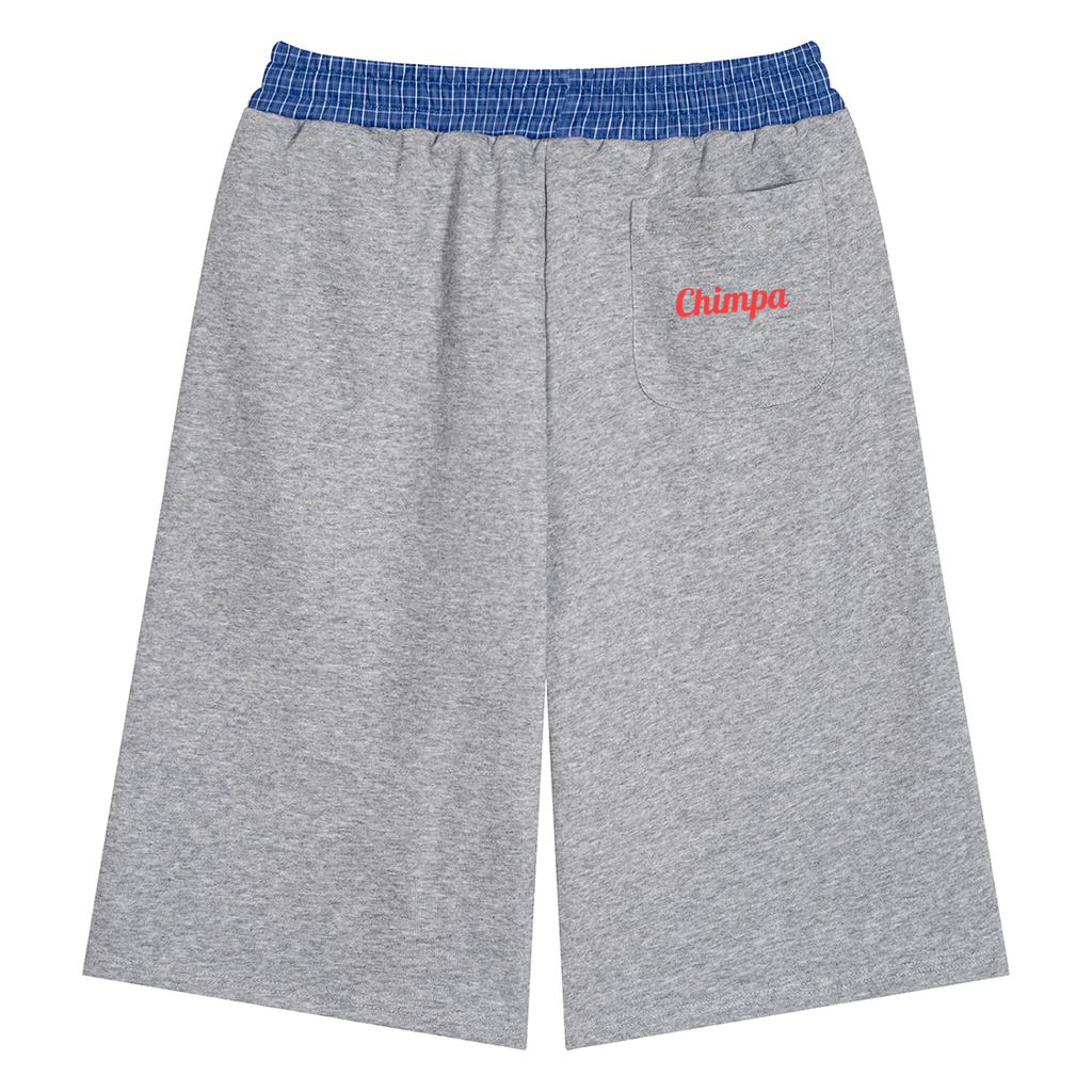 Unisex Plaid Waistband Shorts