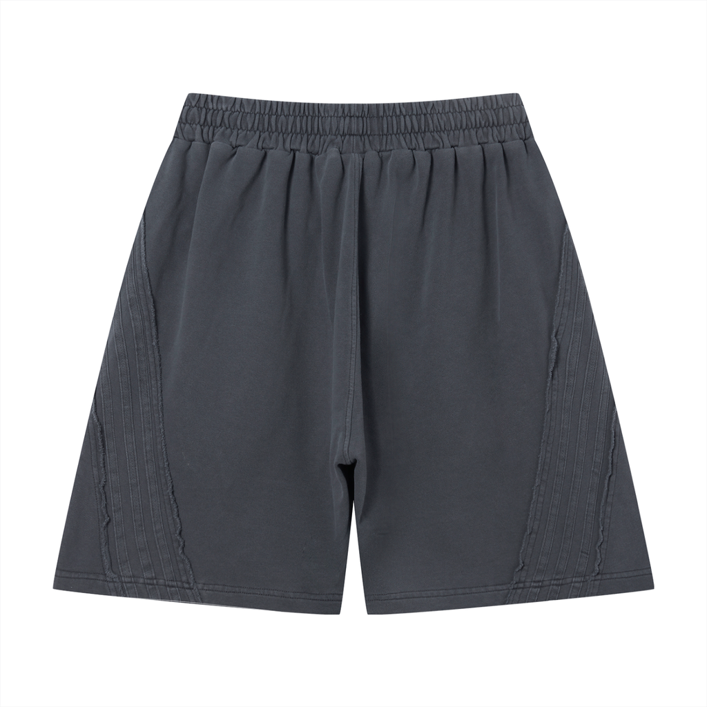 Unisex Vintage Wash Raw Edge Shorts