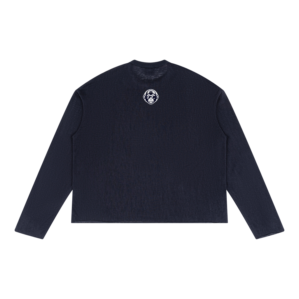 Unisex Raw Edge Long Sleeve T-Shirt