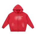 Sunfade Two-way Zipper Boxy Fleece Hoodie