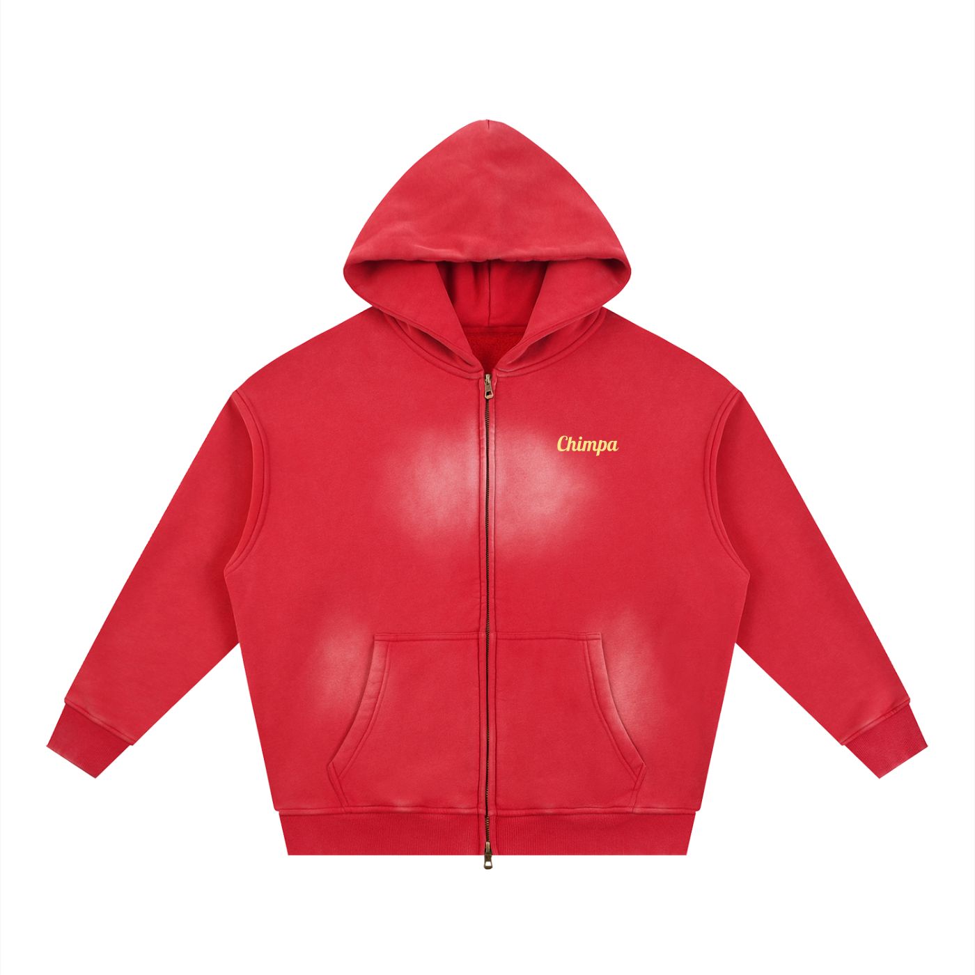 Sunfade Two-way Zipper Boxy Fleece Hoodie