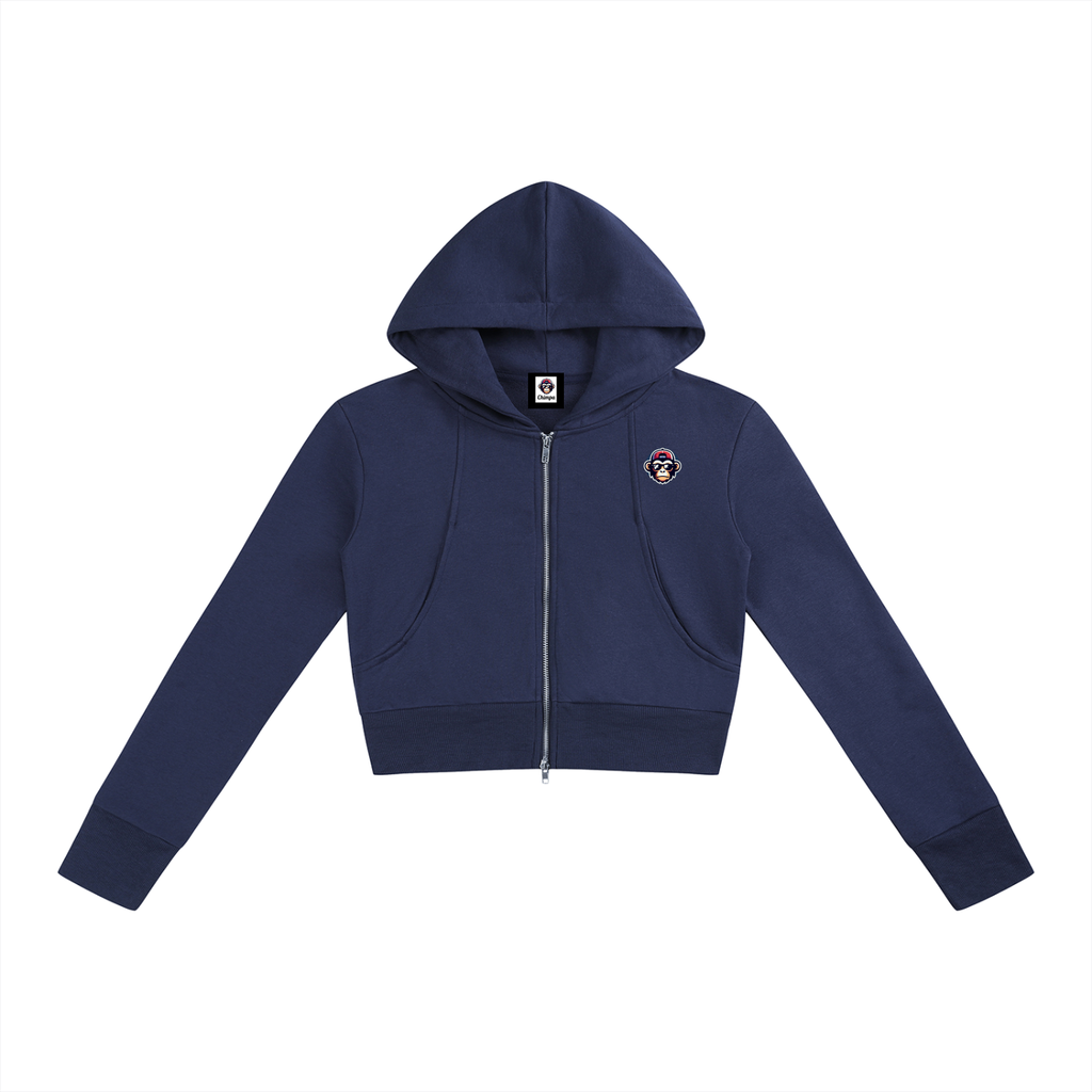 Women’s Slim Crop Full Zip Hoodie