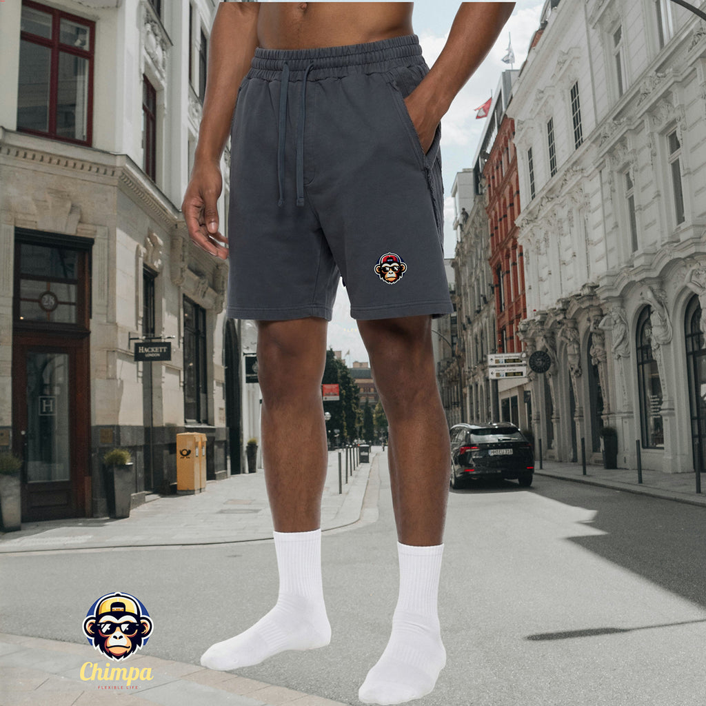 Unisex Vintage Wash Raw Edge Shorts