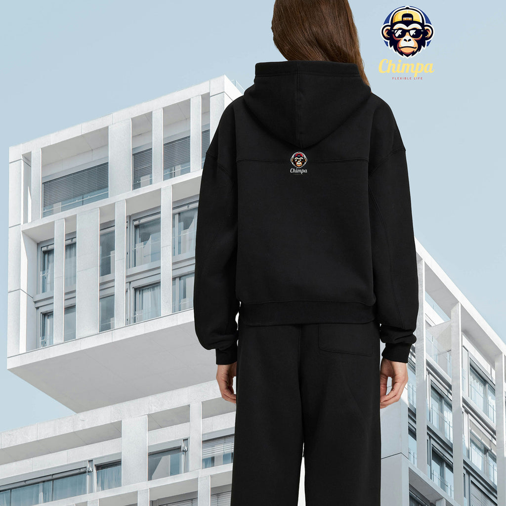 Fleece Zip-Up Boxy Hoodie