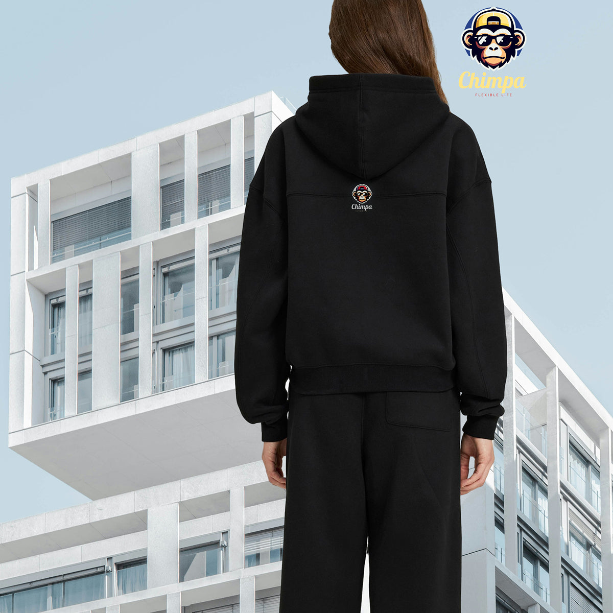 Fleece Zip-Up Boxy Hoodie