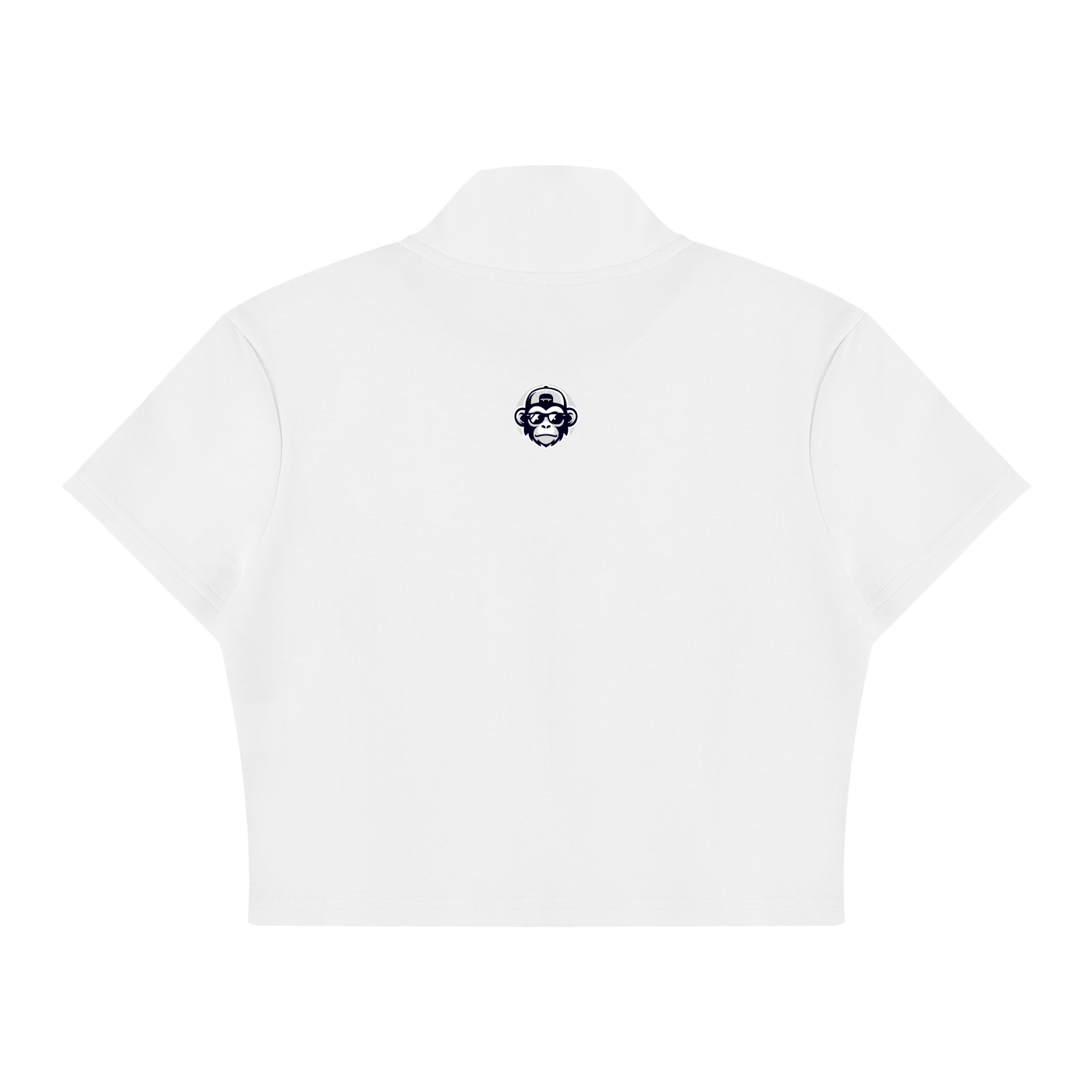 Women's Cropped Full Zip Short Sleeve T-Shirt
