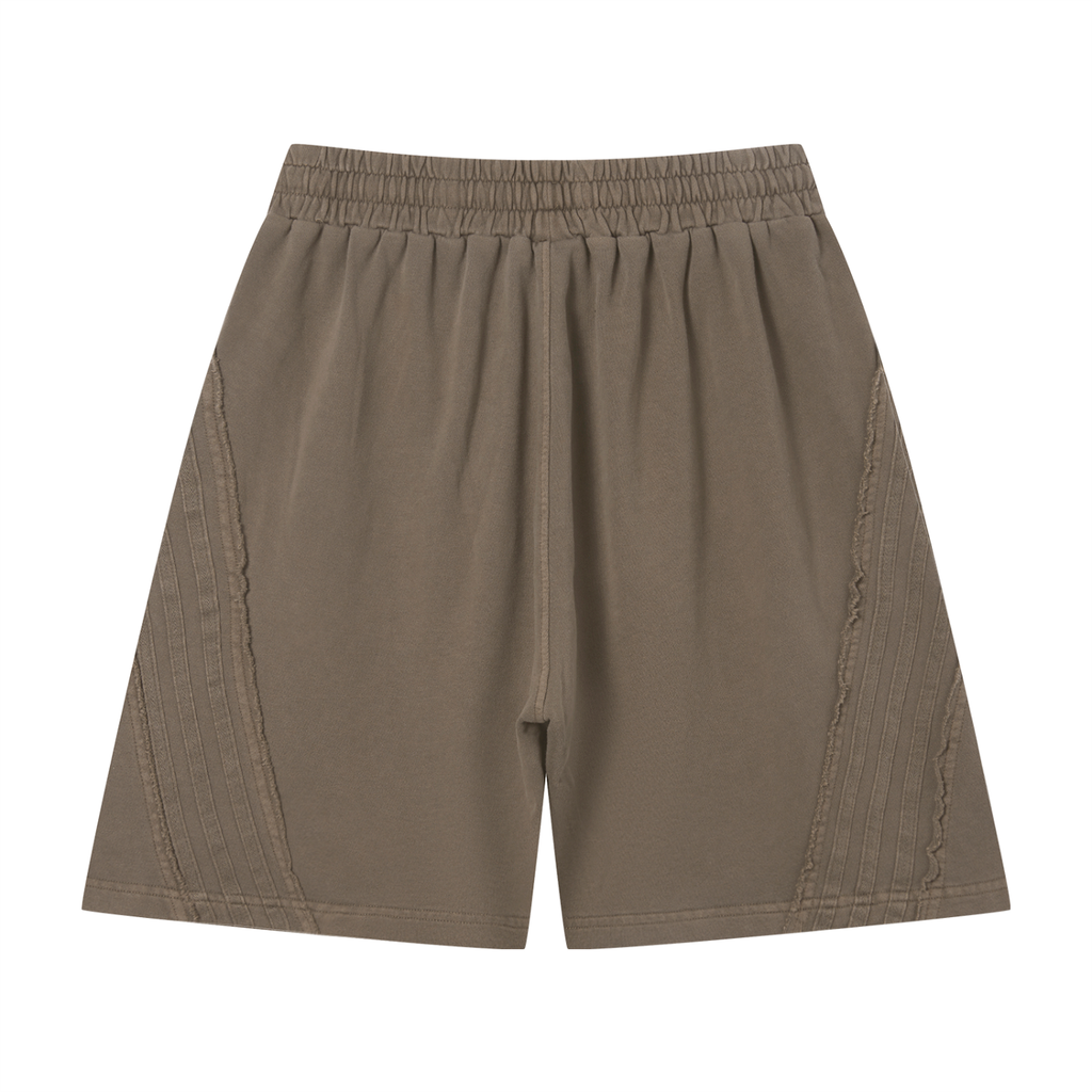 Unisex Vintage Wash Raw Edge Shorts