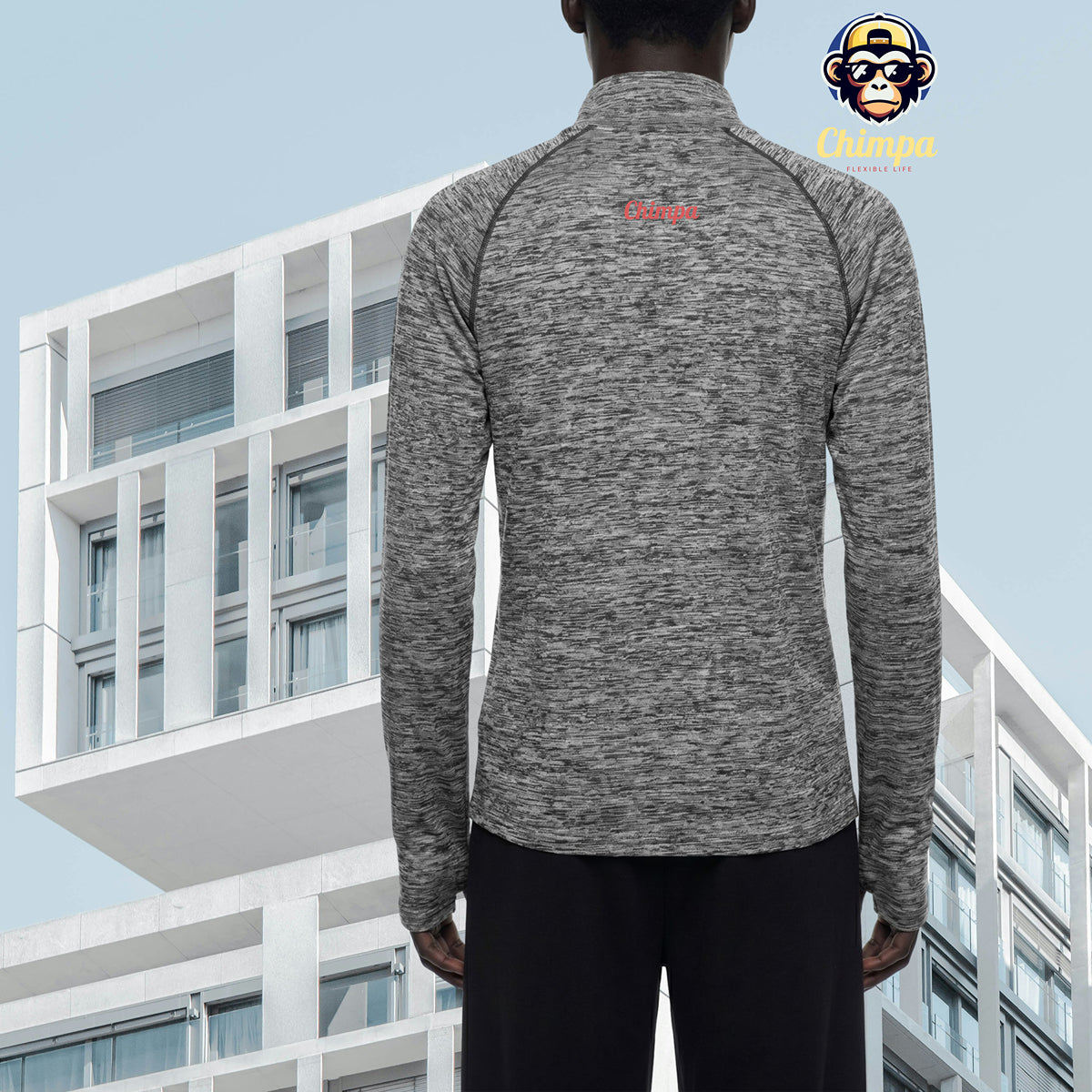 Men's Quarter-Zip Performance Long Sleeve T-Shirt