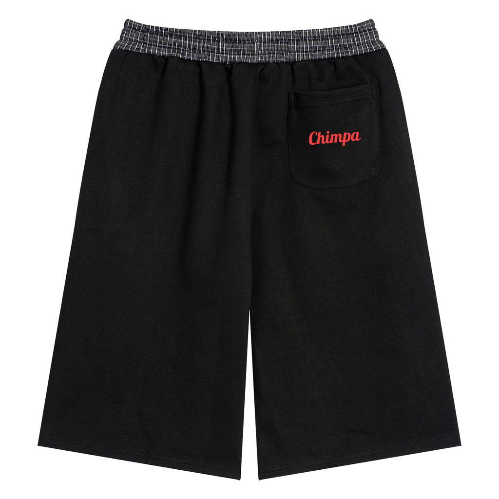 Unisex Plaid Waistband Shorts