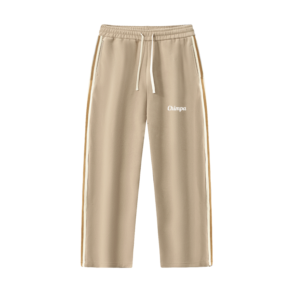 Contrast Side-Stripe Straight-Leg  Pants
