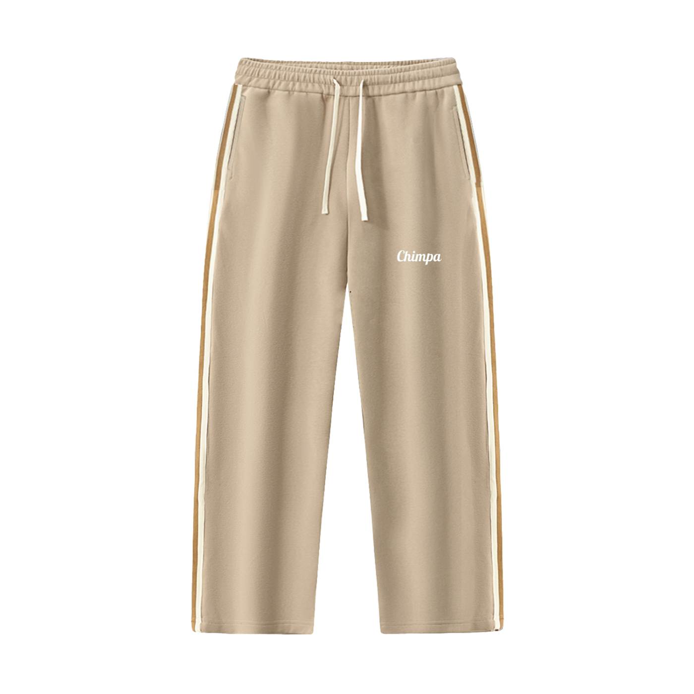 Contrast Side-Stripe Straight-Leg  Pants