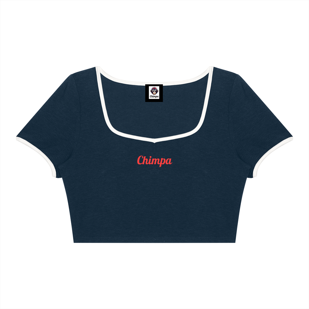 Women's Color Block Crop T-Shirt