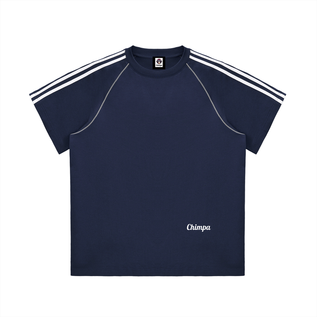 Striped Contrast Stitch T-Shirt